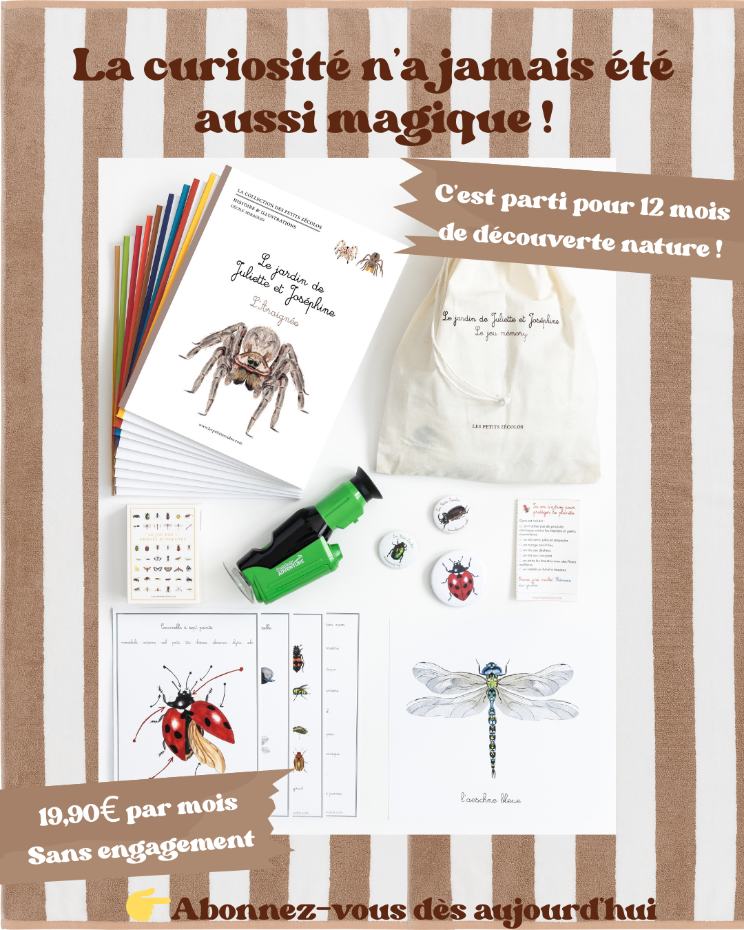 le contenu de la box nature des petits zecolos