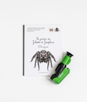 Coffret explorateurs du minuscule avec livre sur l’araignée et microscope pour enfant