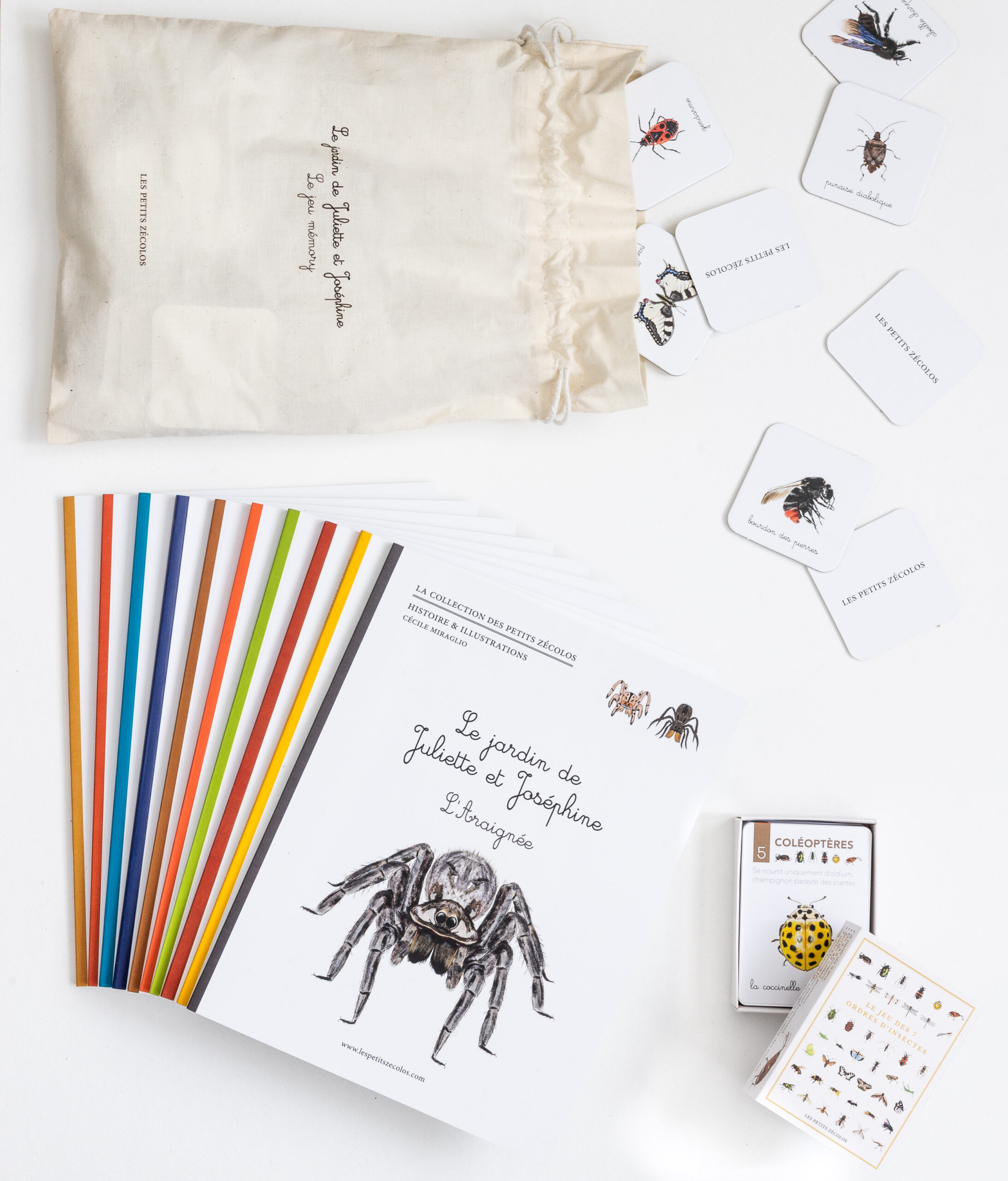 Pack complet livres et jeux pédagogiques enfant insectes biodiversité Les Petits Zécolos